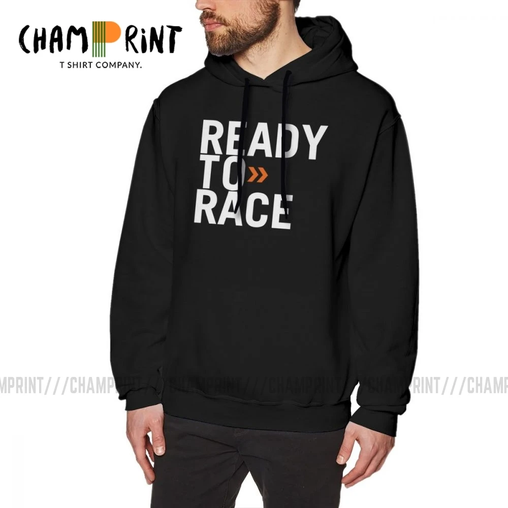 Мужская хлопковая толстовка с капюшоном и принтом Готов к гонке эндуро Кросс