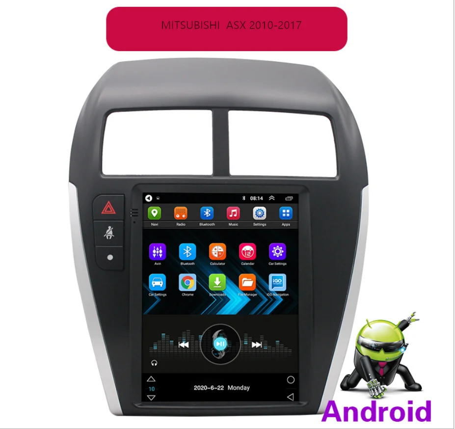 2DIN радио CarPlay мультимедиа видео для Mitsubishi ASX GPS плеер WIFI 2010-2017 вертикальный экран