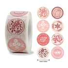 100-500 шт Круглые конверт этикетки для печати наклейки цветов ручная работа подарок украшение Наклейки Скрапбукинг канцелярские принадлежности