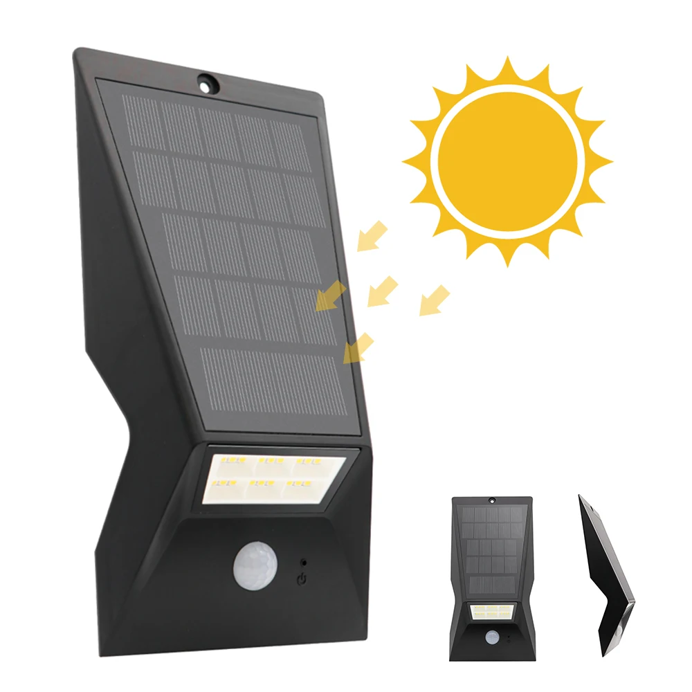 

Настенная лампа с солнечной панелью, уличный светодиодный светильник с питанием от солнечной батареи, водонепроницаемый светильник ильник...