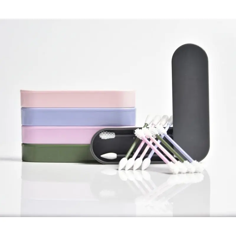 2 шт. силиконовые ватные палочки для красоты многоразовые макияжа чистки