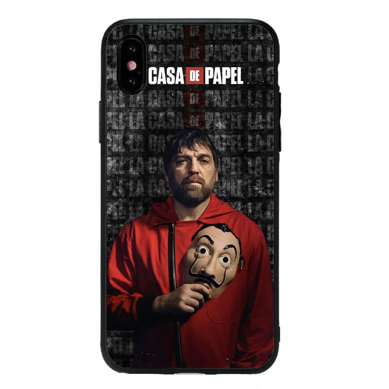 TPU Чехол для ТВ серии iphone 11 11Pro 8 6 6S Heist бумага для дома чехол для телефона iphone X XR XS MAX fundas мягкий чехол из ТПУ - Цвет: TPU