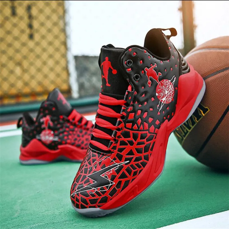 

2020 Men and Women High-top Basketball Shoes Cushioning Light Basketball Boots Men's Sneakers Anti-skid Outdoor Sports Shoes