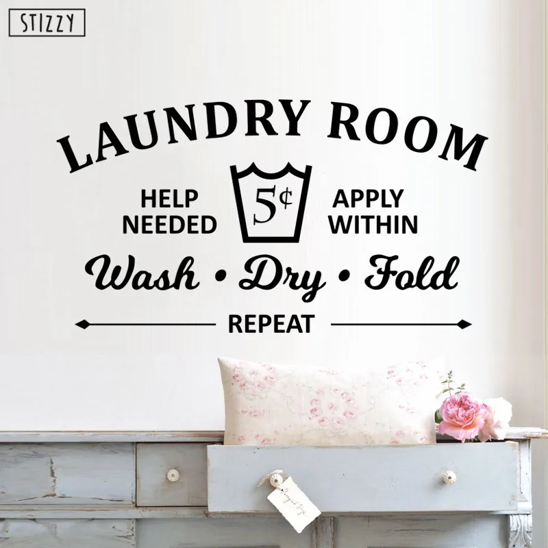 Настенная Наклейка stizzy правила для прачечной художественные наклейки на стену