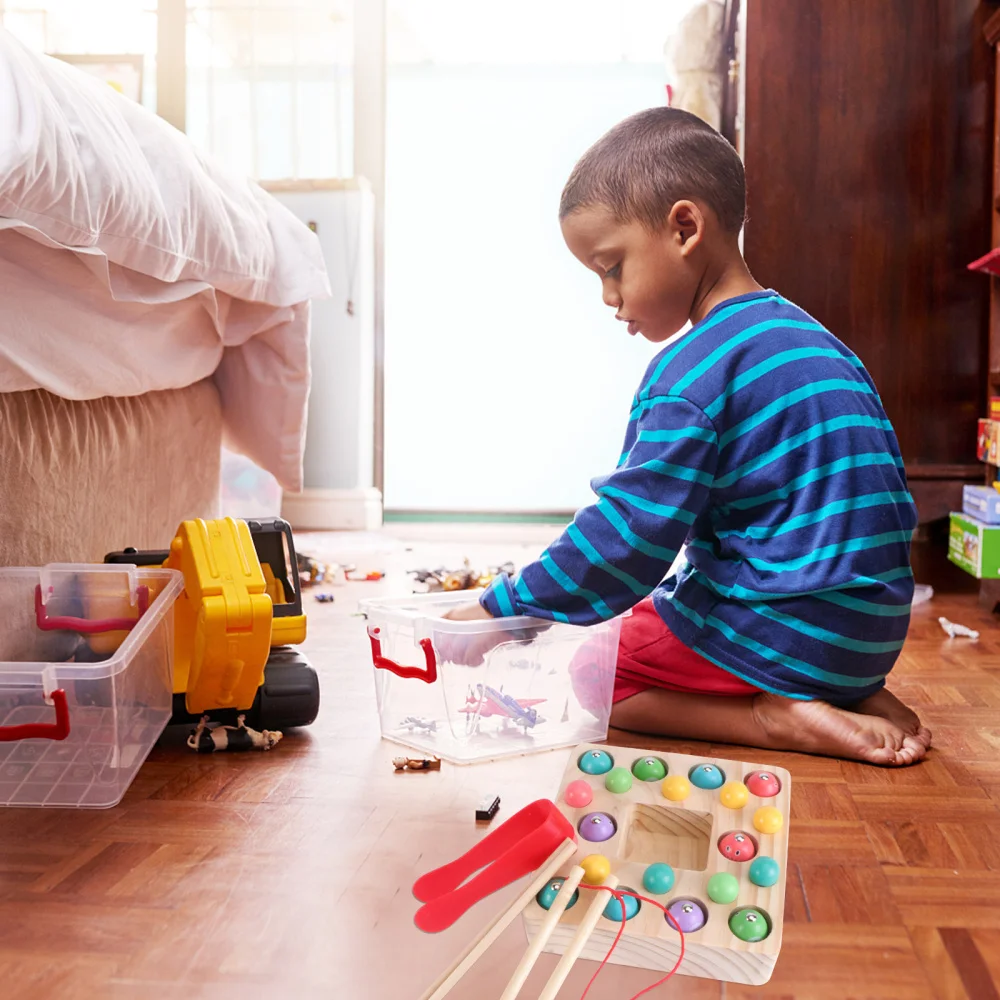 

1 Set Wooden Magnetic Fishing Game Toys Preschool Children Educational Toys