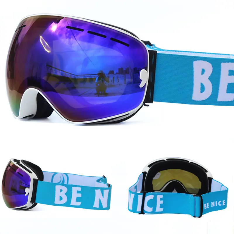 Новые двухслойные незапотевающие лыжные очки UV400 лыжная маска для катания на