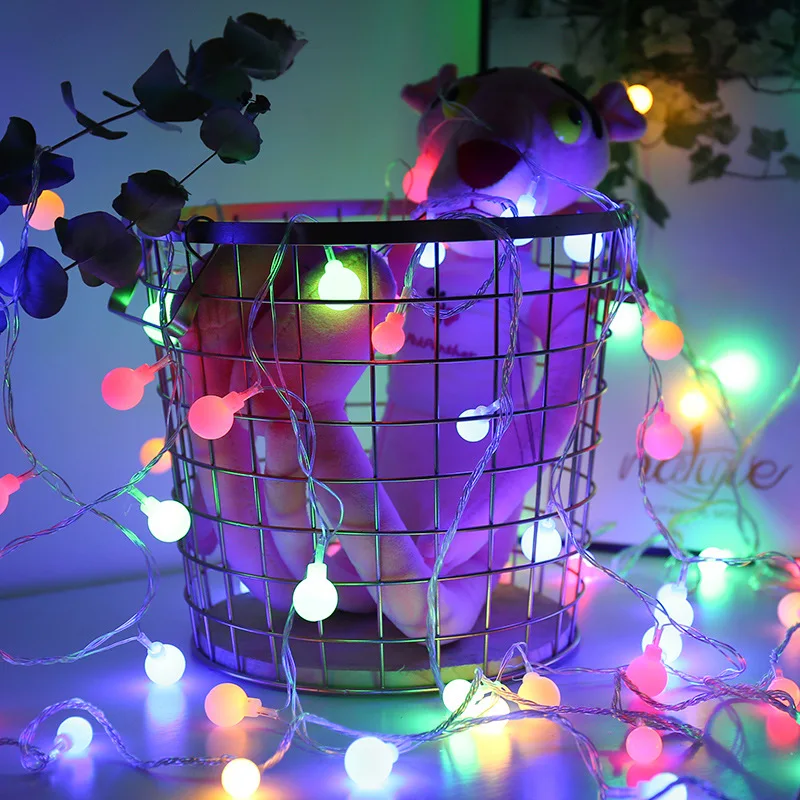 

10 м, 20 м, 30 м, 50 м, сказочный шар гирлянды, светодиодный светильник на свадьбу, Рождественский светильник, украшение для помещений, открытый, п...
