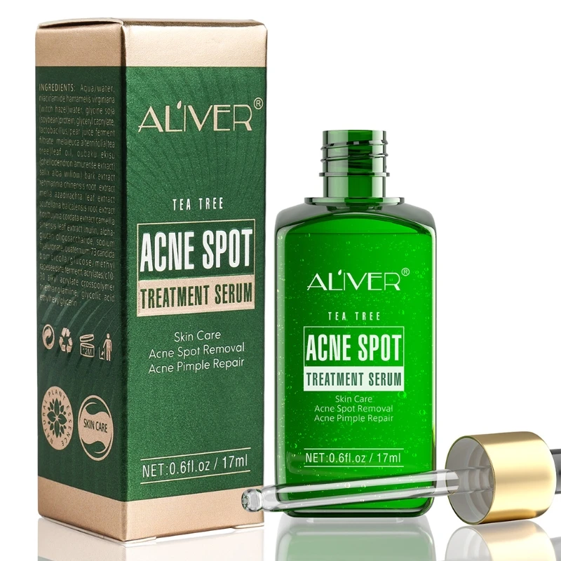 

Acne Treatment Serum Tea Tree Clear Skin Serum for Clearing Severe Breakout Remover Pimple and Repair 17ml