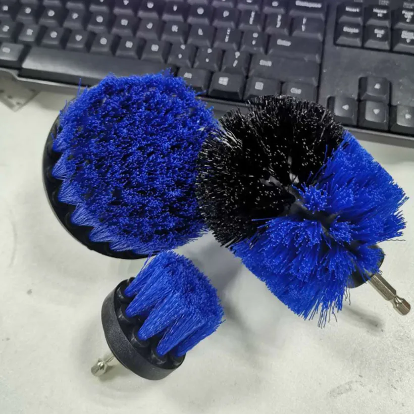 

12-Piece Electric Brush Head Set For Car Tire Cleaning And Polishing The Wall Multi-Material Dirt-Removing Scouring Pad