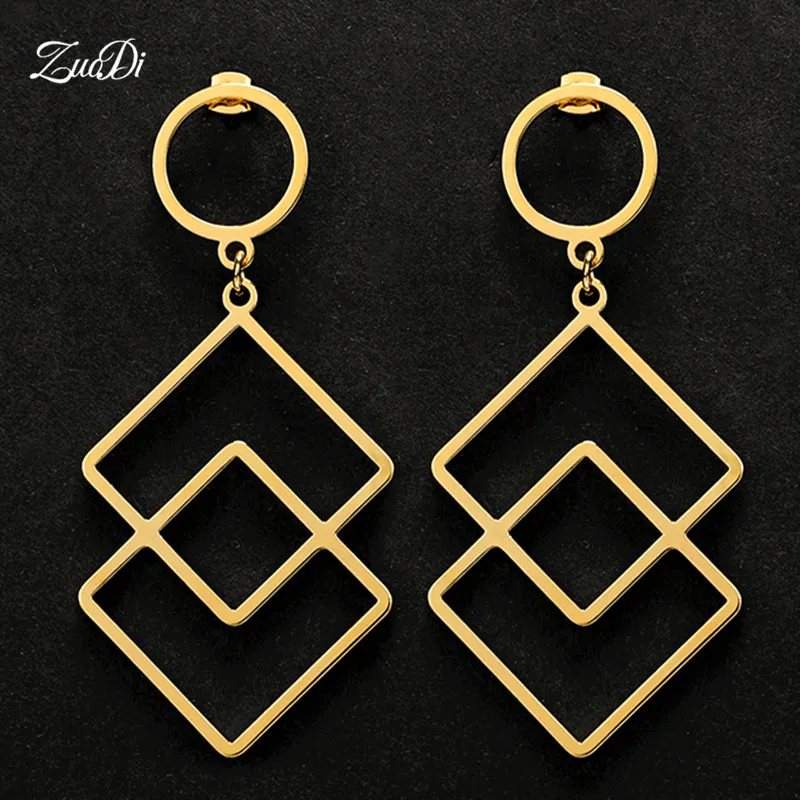 

ZuoDi Bridal Gift 2019 fashion drop earrings Rose Gold Color Drop Earrings For Women drop earrings jewelry earrings