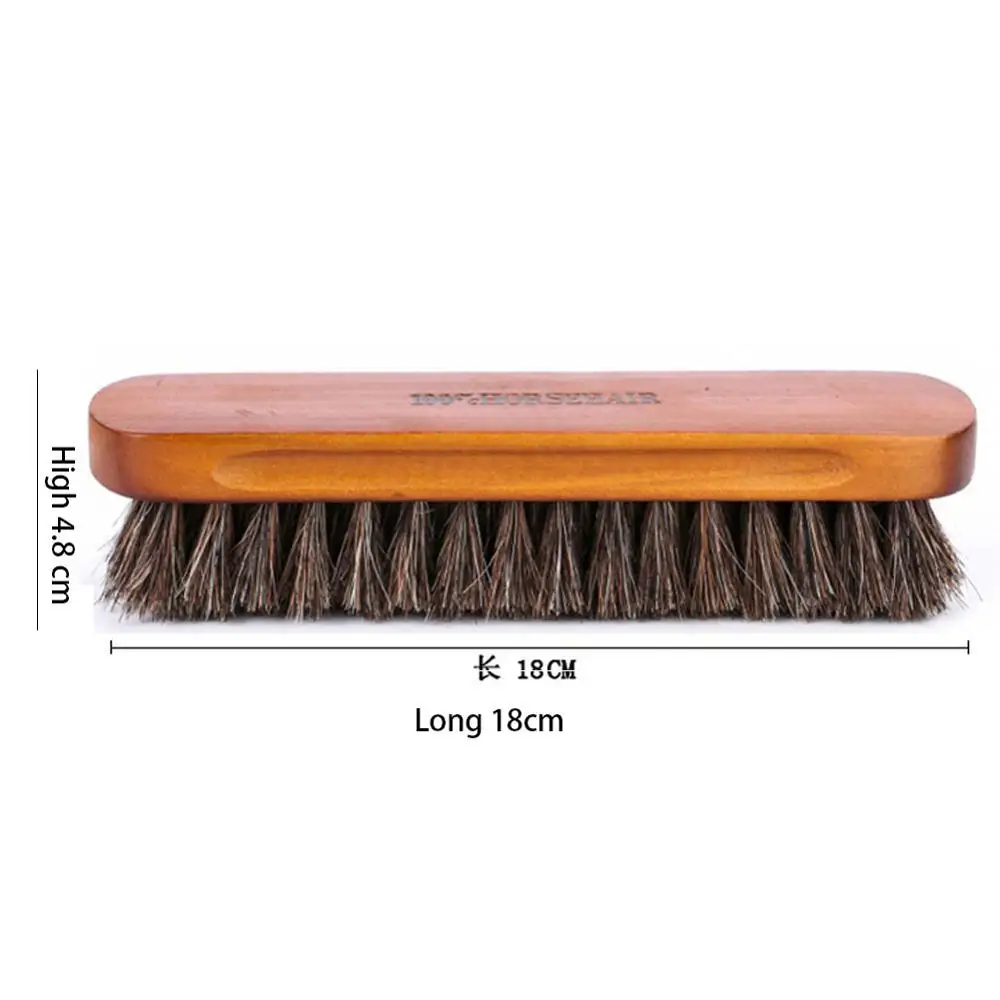 

Horsehair Shoe Brush Polish Natural Leather Real Horse Hair Soft Polishing Tool Bootpolish Cleaning Brush For Suede Nubuck Boot