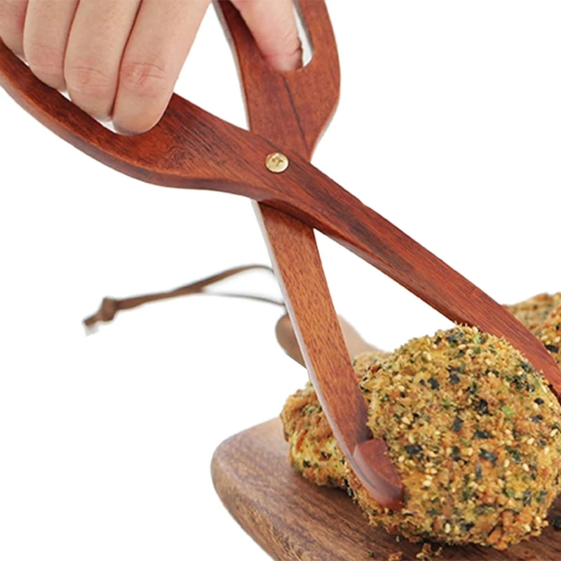 2 шт деревянные Кухня щипцы для салата ПИЩЕВЫЕ ЗАЖИМ &amp 24 бамбуковые прослойки в