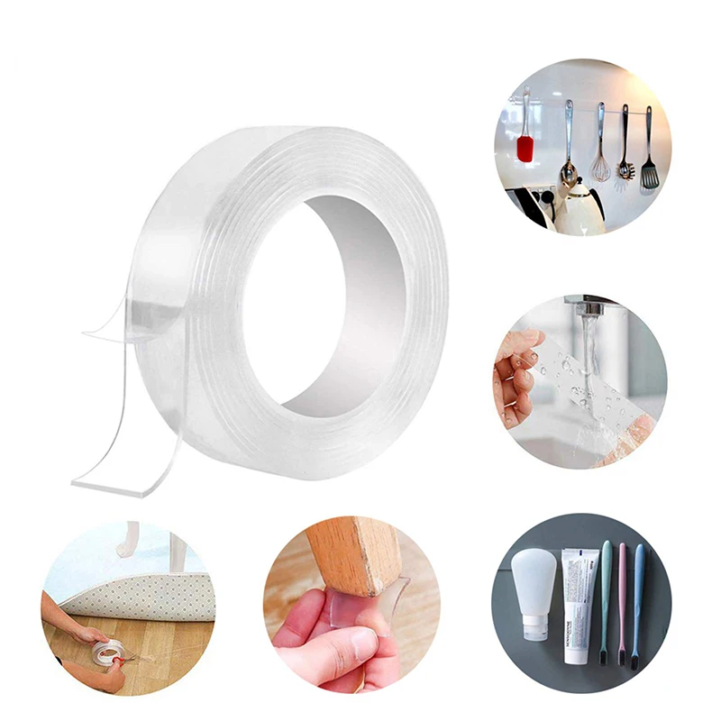 

Home reusable Tape double sided adhesive for gadgets Traceless Nano Cleanable Glue Gadget cinta doble cara transparente