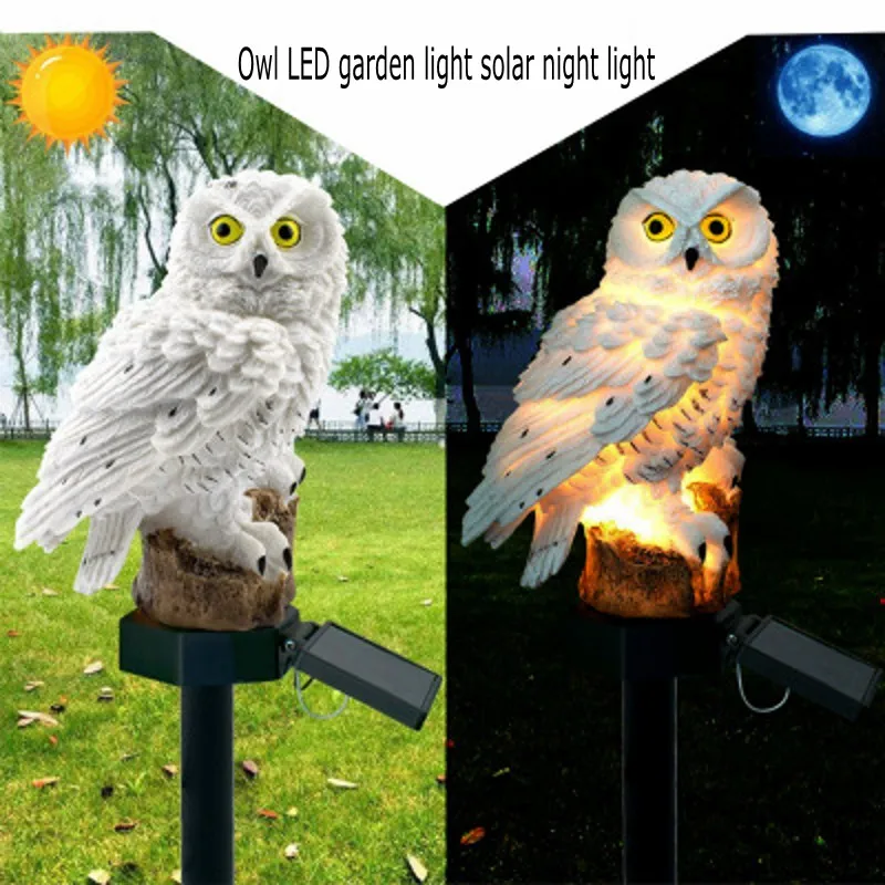Креативный светодиодный светильник для сада солнечный Ночной в форме совы