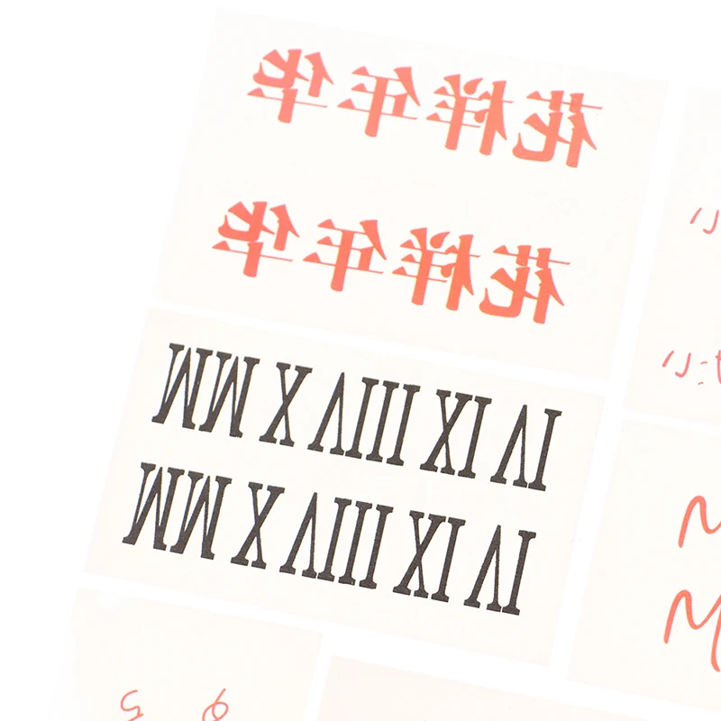 

56 Sheets Waterproof Temporary Tattoo Sticker Black Devil Doesn't Sleep English Letter Tatoo Fake Tatto Neck Wrist for Woman Men