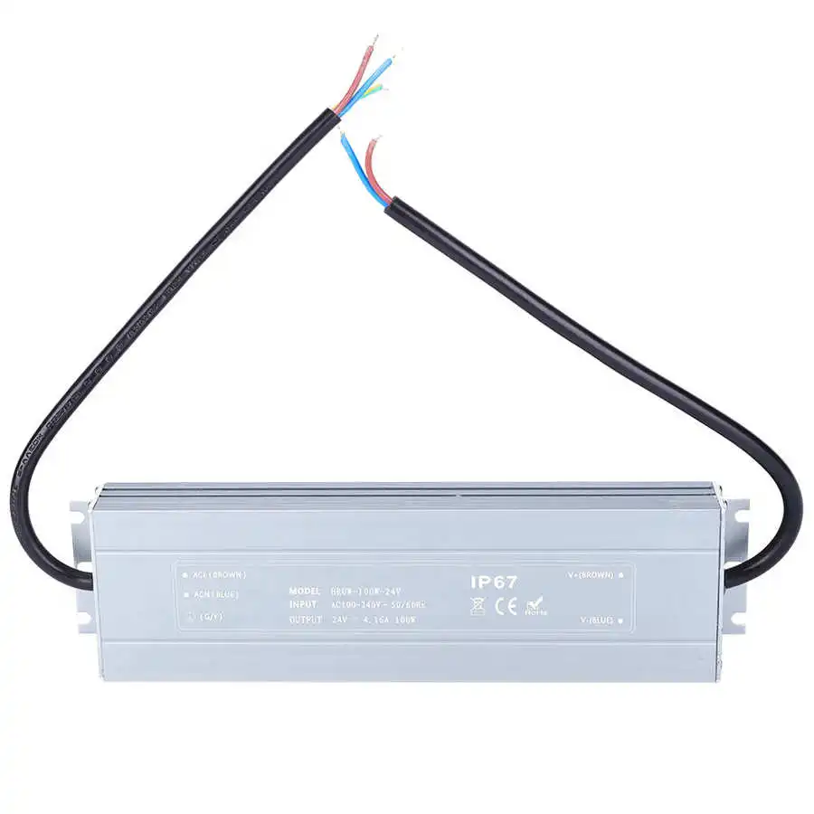 HRUW-100W-24V выключатель питания IP67 Водонепроницаемый светодиодный трансформатор