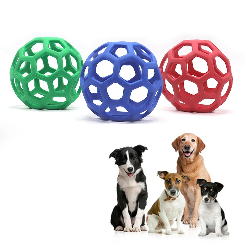 

Dog Chew Toy Dog Rubber Ball Chew Toy Dog Geometric Safety Toys Ball for Small Medium Large Dogs Playing Pet Training Supplies