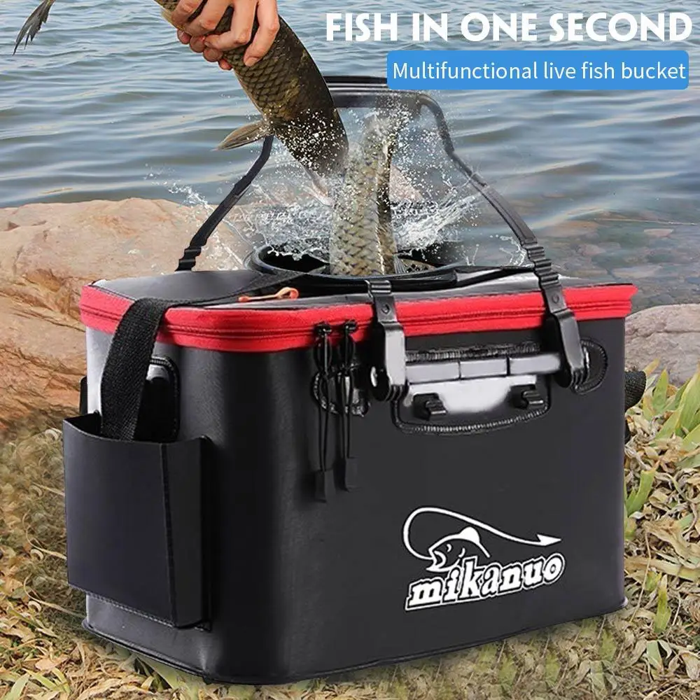 

Collapsible Fishing Bags Folding Bucket Fresh Keeping Pleasure Storage Water Outdoor Fishing Bucket Convenient Travel