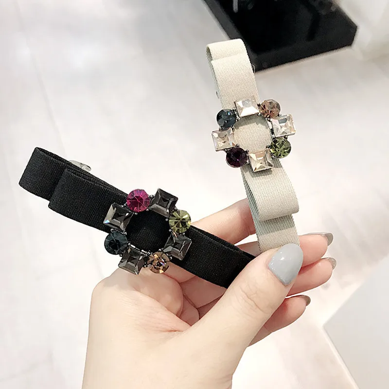 Корейский простой держатель для хвоста головной убор девочки бант Кристалл