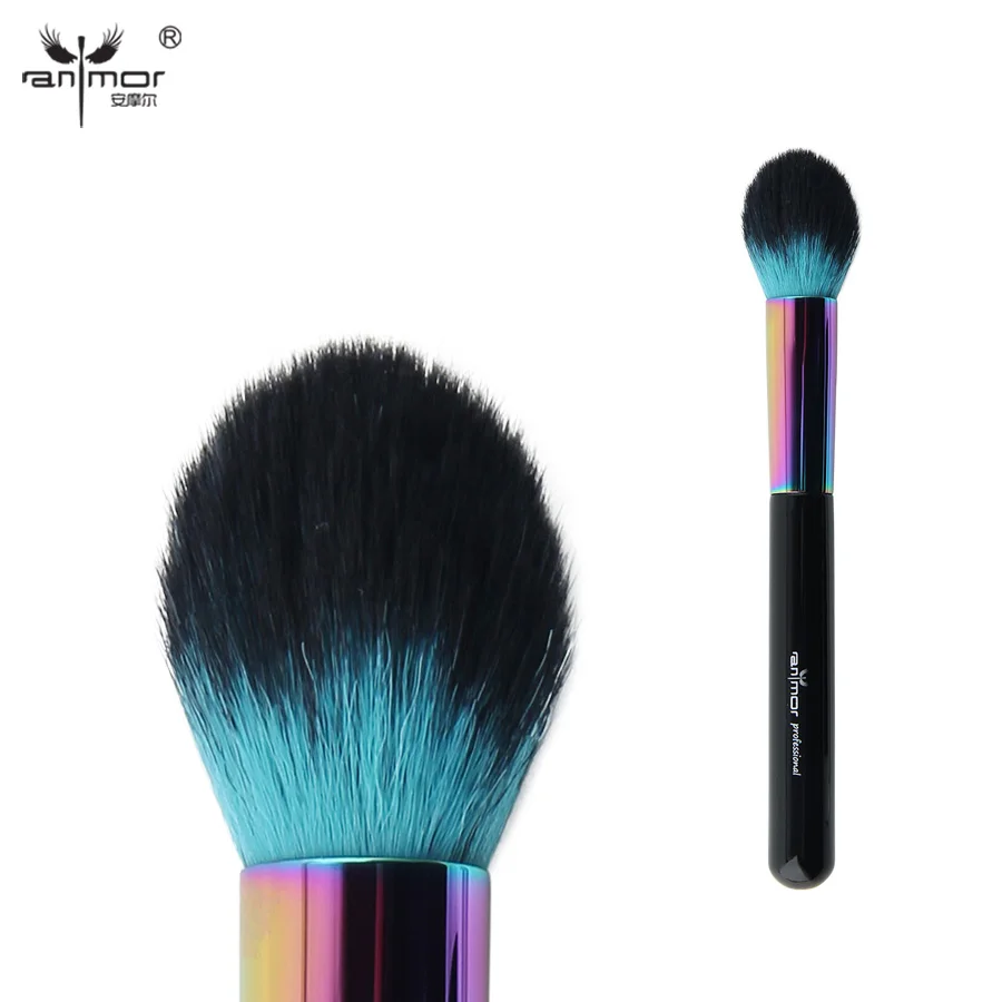 Anmor Colorful Tapered Face Brush Professional Makeup Brushes for Powder Foundation Blusher Top Quality Black Cosmetic Tools | Красота и