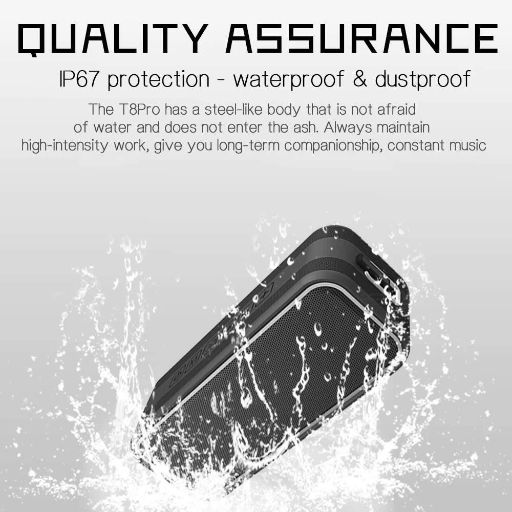 Мощная портативная Bluetooth-колонка сабвуфер водонепроницаемый музыкальный центр с