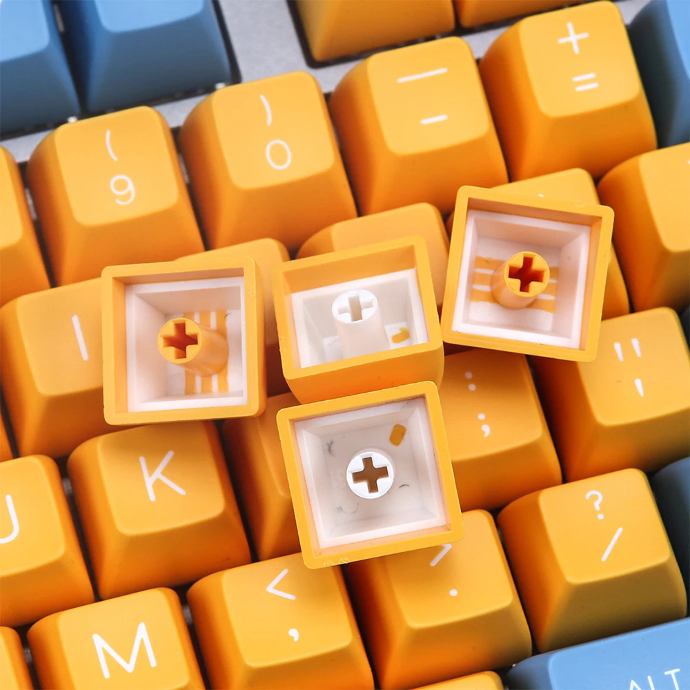 134 ключа желтый синий Keycaps для вишни Mx Переключатель Механическая игра клавиатура