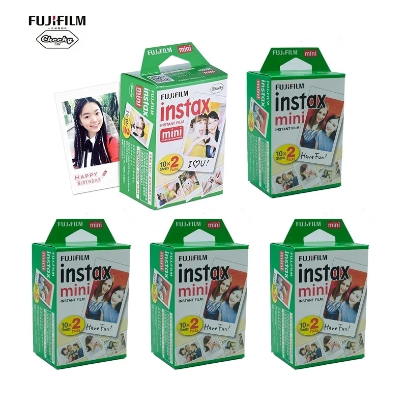 

Origianl Fujifilm Instax Mini Film 10 20 40 80 200 Sheets For FUJI Instant Photo Camera Mini 9 Mini 11 8 7s 70 90 Camera Film