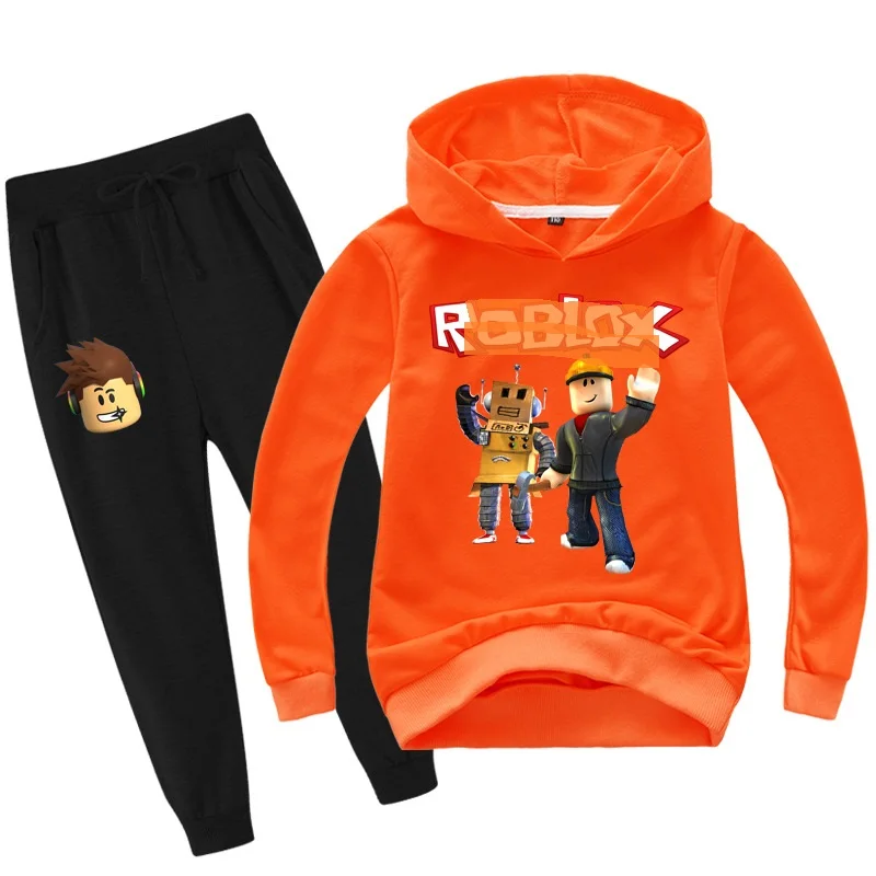 

Spring new style Hooded Active boys girl clothes Cartoon printing children's clothing set 0254