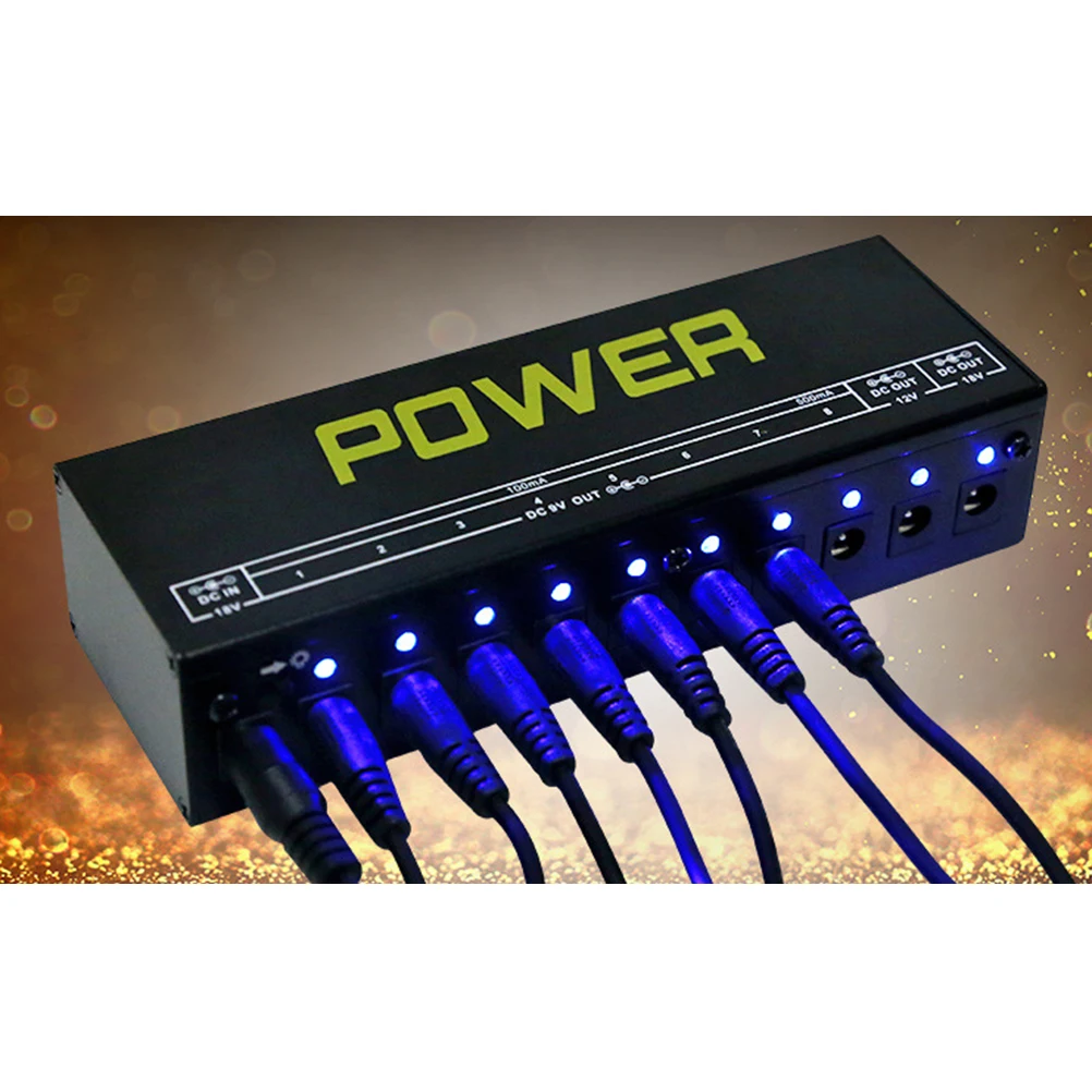 1 шт. источник питания алюминий регулируемый 10 выходов низкий уровень шума 9 В 12 18