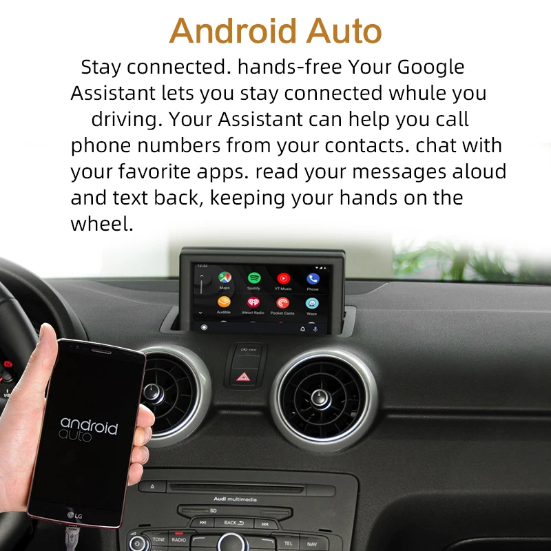 

2020 Wireless/Wired Apple Carplay Decoder for Audi A1 Q3 MMI 2013-2019 muItimedia interface CarPlay Android auto Retrofit Kit
