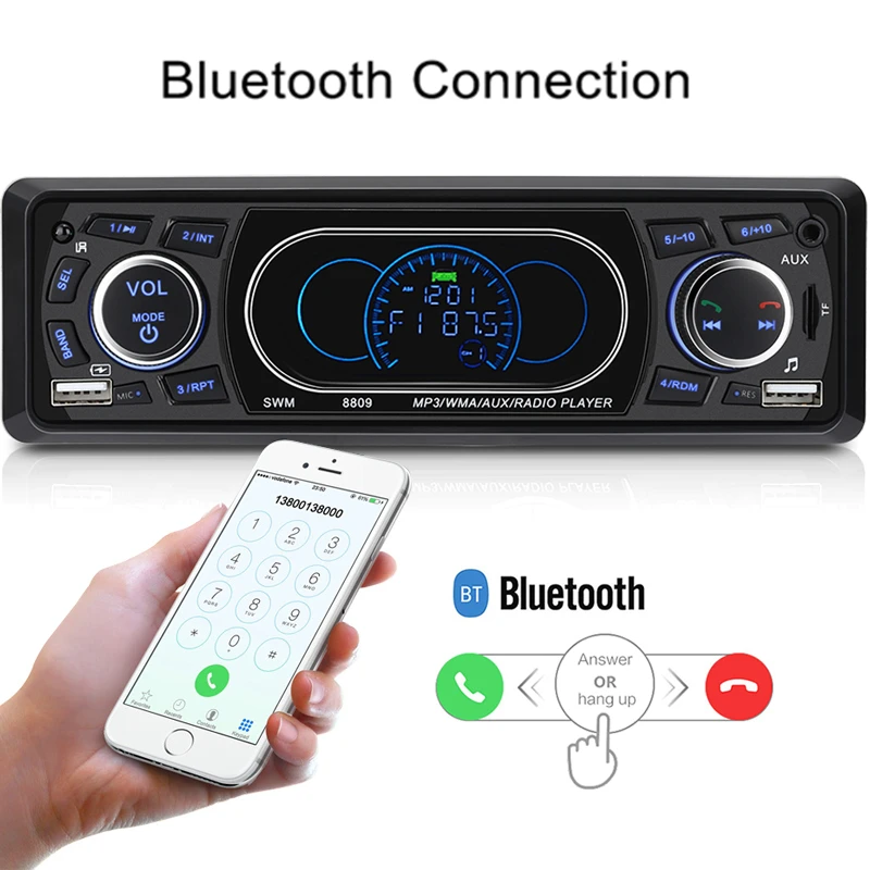 Автомагнитола LTBFM с двойным USB и Bluetooth 1 Din автомобильная магнитола Автомобильный