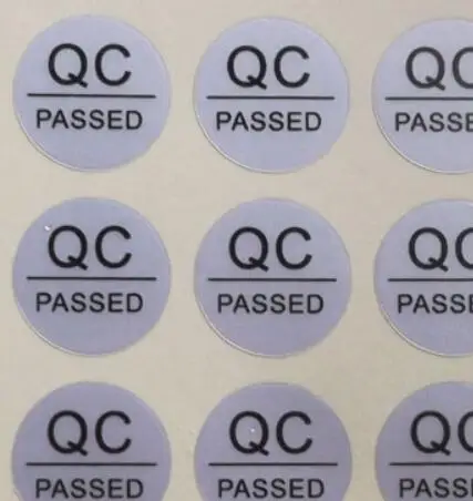 1000 шт 10 мм Диаметр QC пройденные наклейки матовая/голограмма Серебряная клейкая водонепроницаемая - Цвет: Matte silver