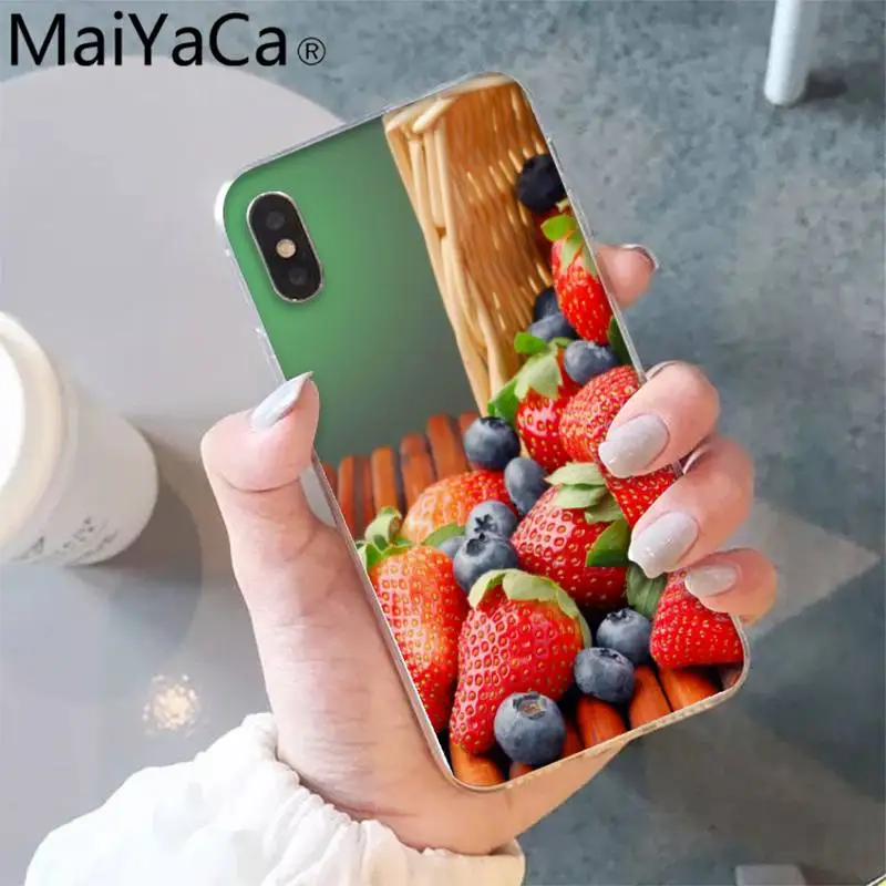 

MaiYaCa Strawberry orange watermelon Fruits grapes lemon Phone Case for iPhone 5S 8 7 6 6S Plus X XS MAX SE XR 12 11 pro max