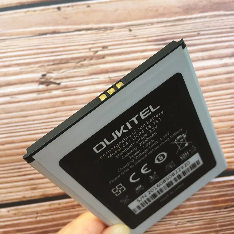 

Original Oukitel C4 2000mAh Mobile Phone Battery