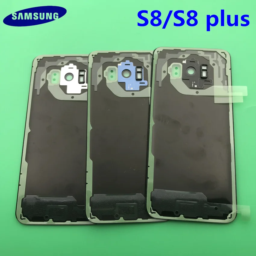 Передний экран стекло объектив samsung Galaxy s8 edge G950 S8 plus G955 Задняя крышка батареи задняя крышка корпус с клеем