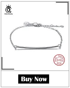 ORSA JEWELS 925 Браслеты стерлингового серебра для Для женщин сердечными амулетами AAA ослепительно CZ Женская мода вечерние ювелирные изделия подарок ASB02