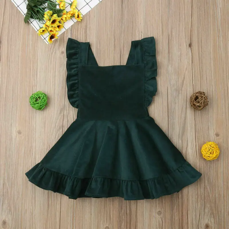 Emmababy Fashion Newborn Kids Baby Girl Floral Skirts Princess Lovely Corduroy Sundress Clothes Autumn A-Line Skirts 6M-5Y