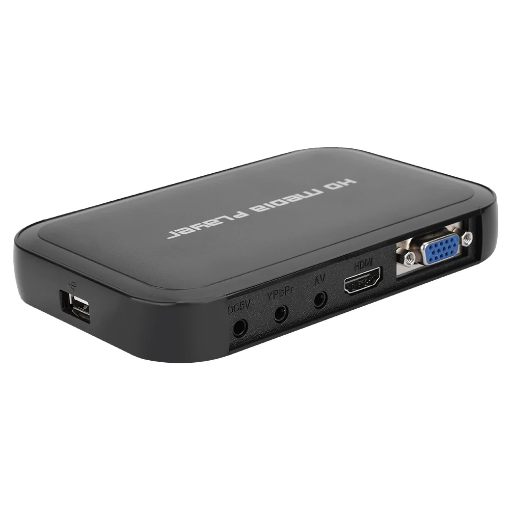 Медиаплеер Mini Full HD автовоспроизведение 1080P USB внешний HDD медиаплеер для SD-диска VGA