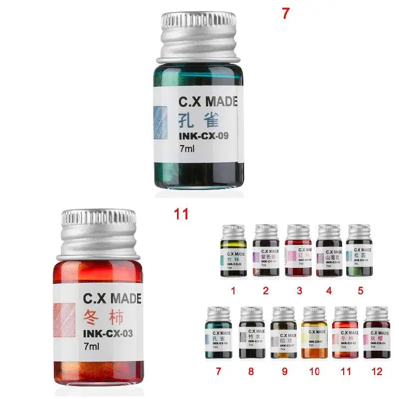 Чернила для перьевой карандашей 24 на солнечной батарее перьевая ручка письма