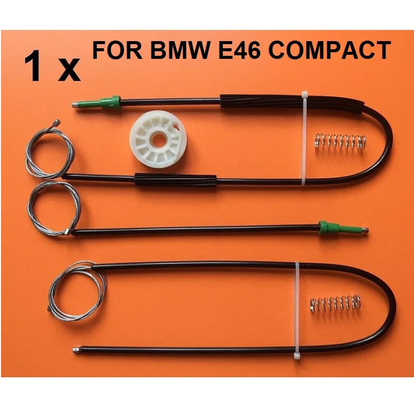 

FOR BMW E46 COMPACT WINDOW REGULATOR REPAIR KIT PLASTIC FRONT LEFT or RIGHT 06/2001 to 12/2004