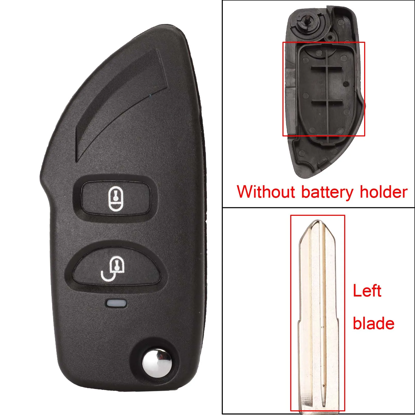 HYN10 No Holder Jingyuqin чехол для ключей HYUNDAI Elantra, Santa Fe Eagle Terracan Trajet Fit Kia Carens Автомобильный ключ 2 кнопки модифицированный пульт дистанционного ключа оболочки - Цвет: HYN10 No Holder