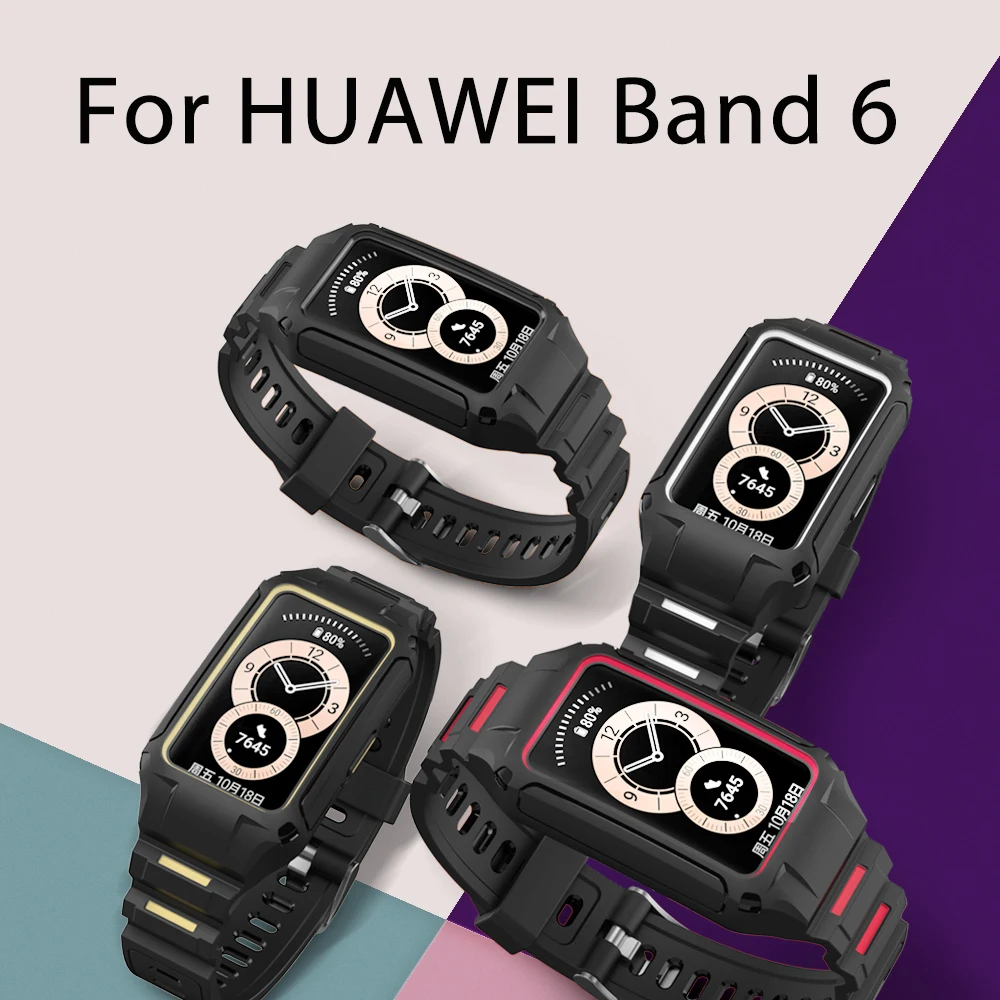 

Watchbands Strap for Huawei band 6 honor 6 Smart Watch Band Case Bumper Sport TPU Shell Protector for Huawei honor 6 bracelet