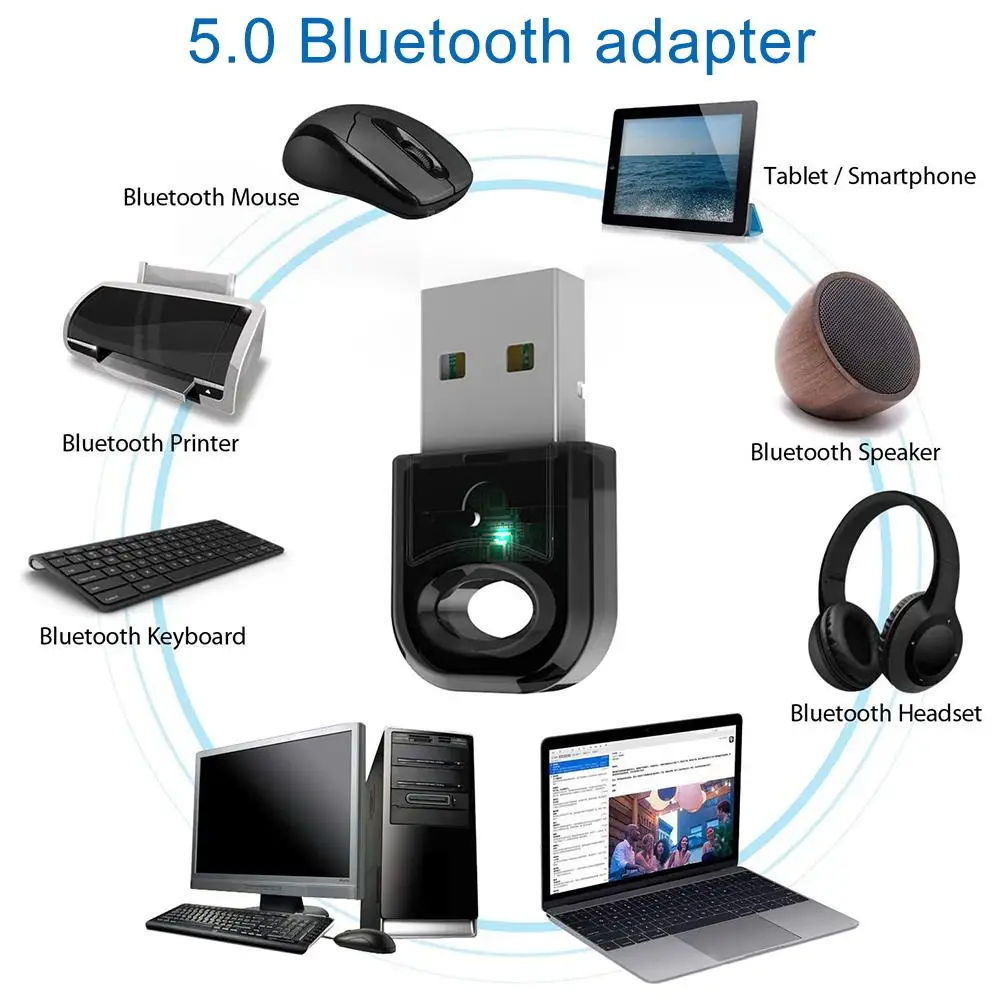 5 0 Bluetooth USB аудио адаптер беспроводной Звуковая карта для настольного компьютера