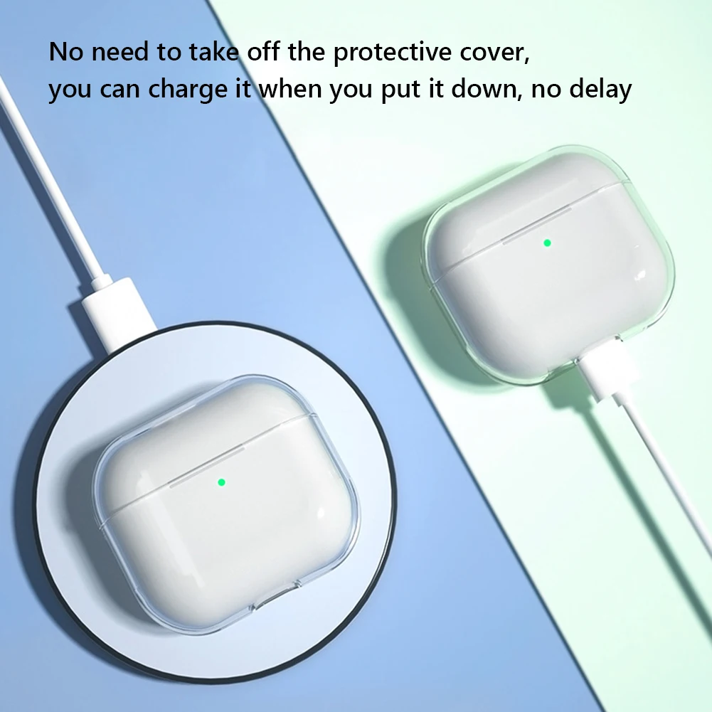 

For Apple AirPods 3 AirPods Pro Case Wireless Bluetooth-compatible Earphone Transparent Case For Airpod 3 Dust Guard Cover