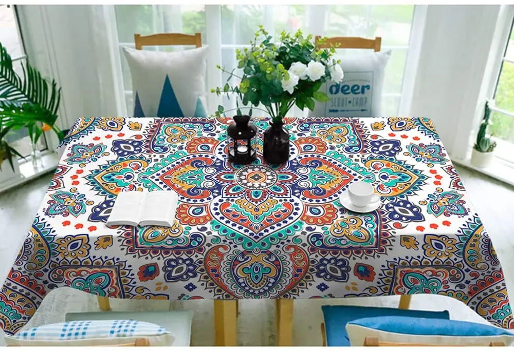 Богемная скатерть индейский цветочный узор Пейсли медальон ретро этнический