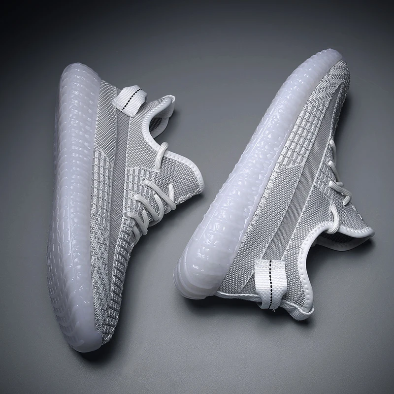 Мужские кроссовки для бега светящийся сетчатый дышащий светильник весна осень