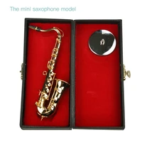 miniature musical instruments mini saxophone with metal stand collection decorative ornaments alto tenor saxophone gifts