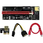 10 шт. VER009S PCI-E PCIE Riser 009s 6pin PCI Express карта адаптера Molex USB 3,0 кабель 1X 16X удлинитель