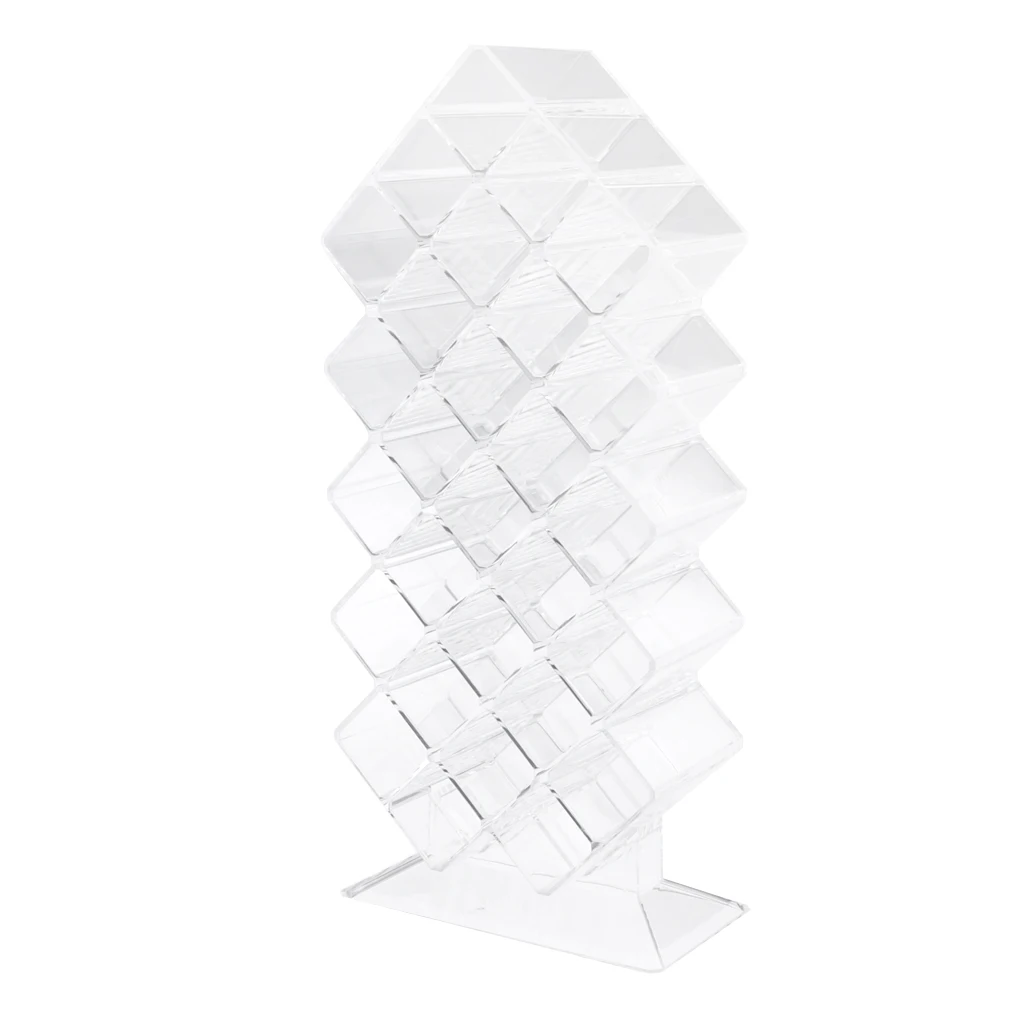 

28 Cell Lipstick Holder Display Stand Make Up Cosmetic Organizer Clear,