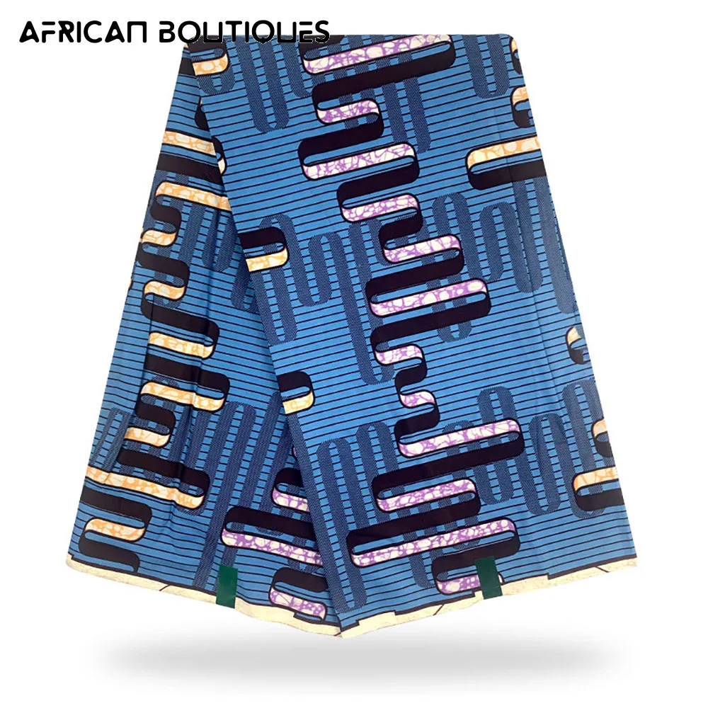 

Африканская Хлопковая восковая ткань, настоящие восковые принты, ткань с принтом Анкары, мягкая Высококачественная африканская ткань для с...